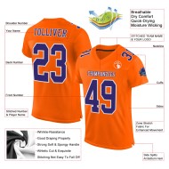 Custom Orange Purple-White Mesh Authentic Football Jersey Custom Orange Purple-White Mesh Authentic Football Jersey