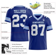 Custom Royal White-Light Blue Mesh Authentic Football Jersey Custom Royal White-Light Blue Mesh Authentic Football Jersey