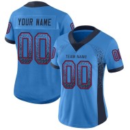 Custom Powder Blue Navy-Red Mesh Drift Fashion Football Jersey Custom Powder Blue Navy-Red Mesh Drift Fashion Football Jersey