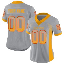 Custom Light Gray Gold-Scarlet Mesh Drift Fashion Football Jersey Custom Light Gray Gold-Scarlet Mesh Drift Fashion Football Jersey
